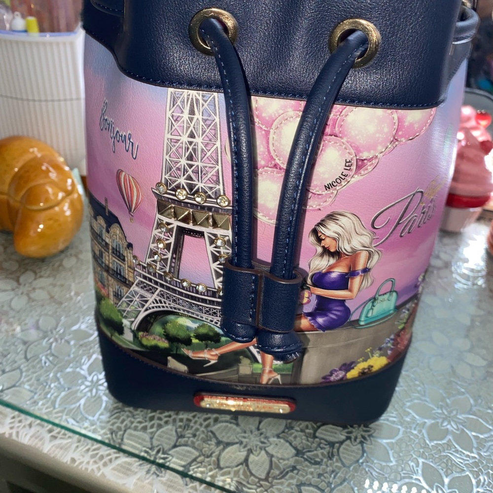 SOLD‼️ Nicole Lee Parisian Chic Women's Bag - Navy and Pink